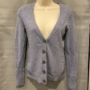 Banana Republic Light Blue Italian Wool Cashmere Button Front Cardigan Sweater